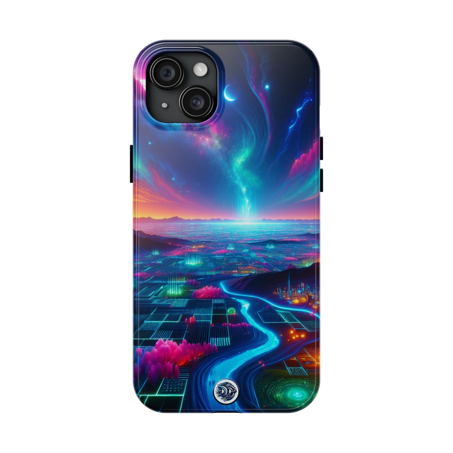 Cosmic Neon Landscape Phone Case