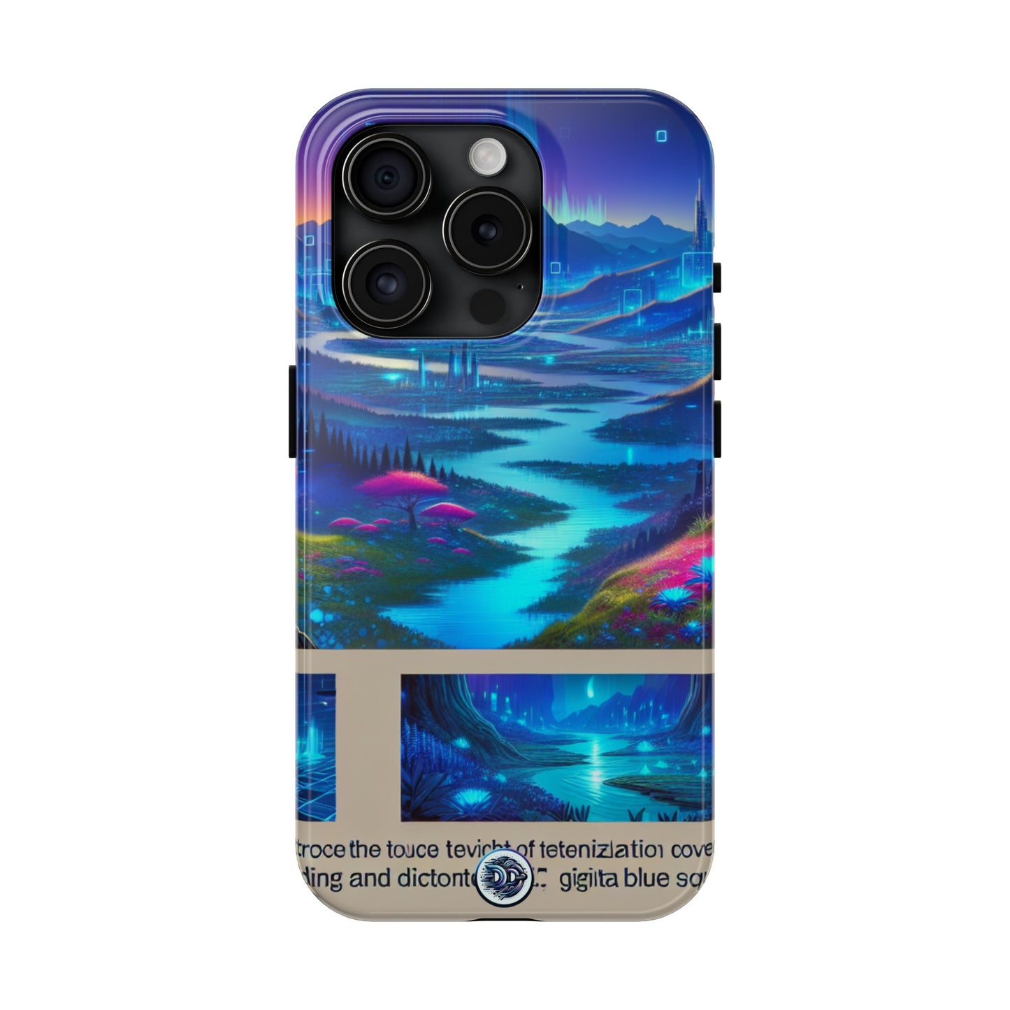 Futuristic Landscape Neon Phone Case