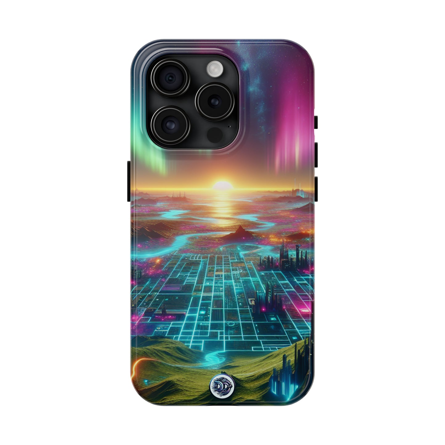 Aurora Neon Cityscape Phone Case