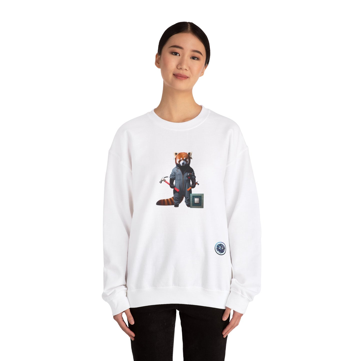 Tech-Savvy Red Panda Crewneck