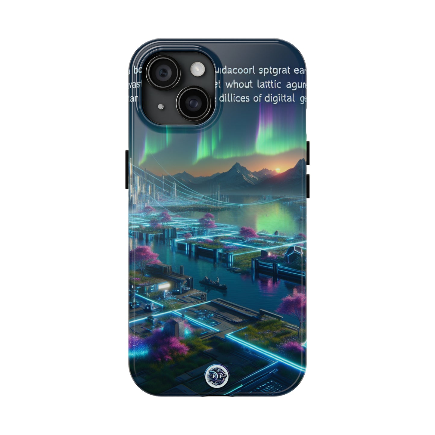 Futuristic City Aurora Phone Case