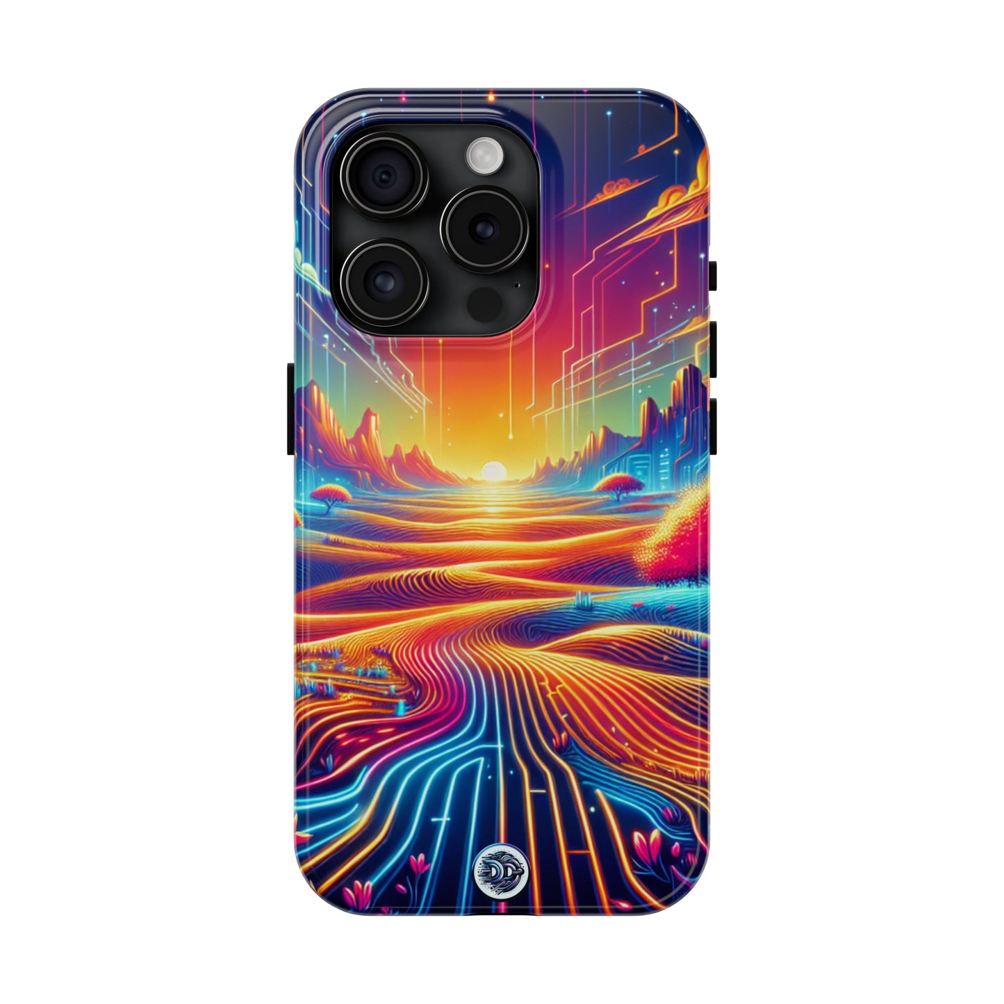 Vibrant Neon Landscape Phone Case