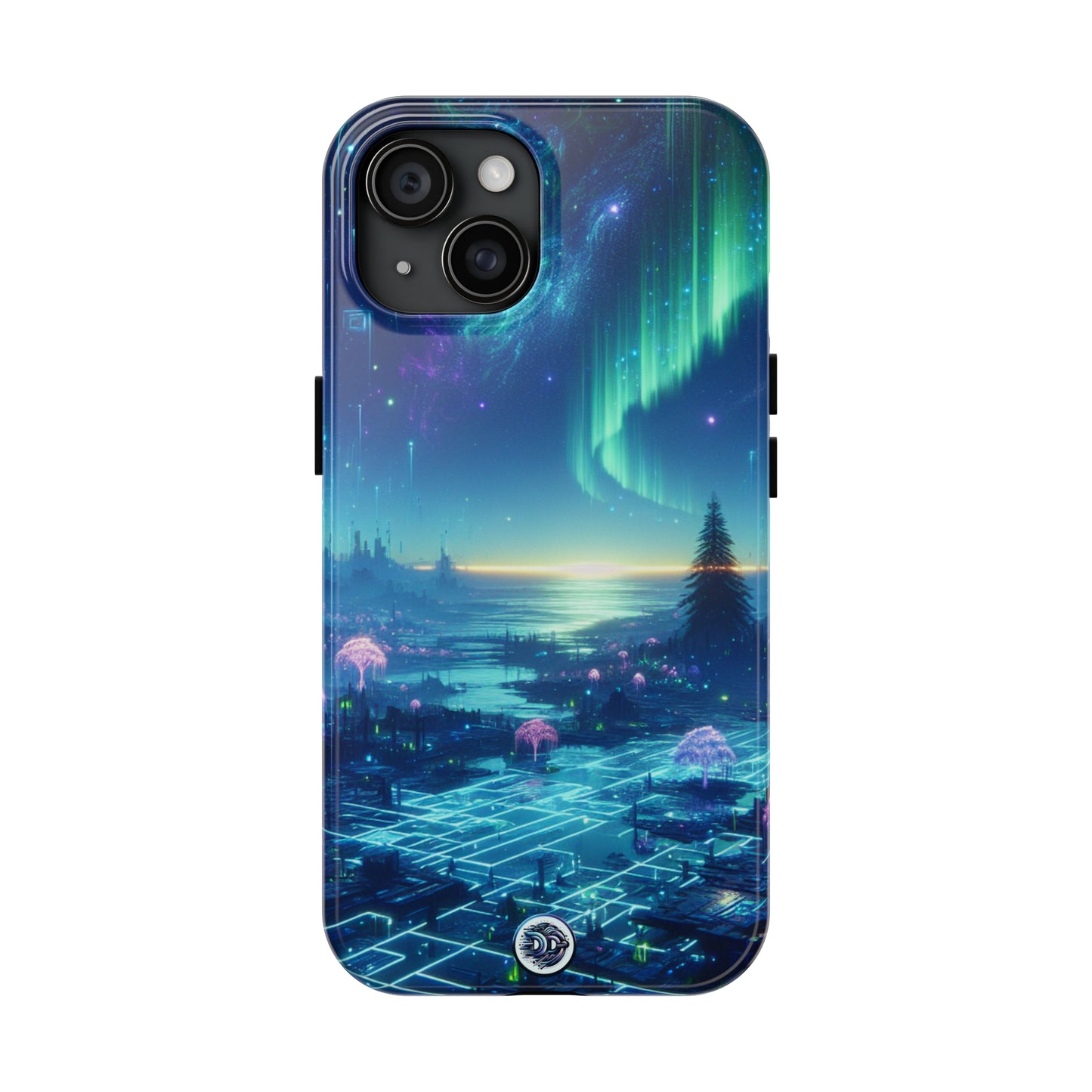 Cyber Aurora Futuristic Phone Case
