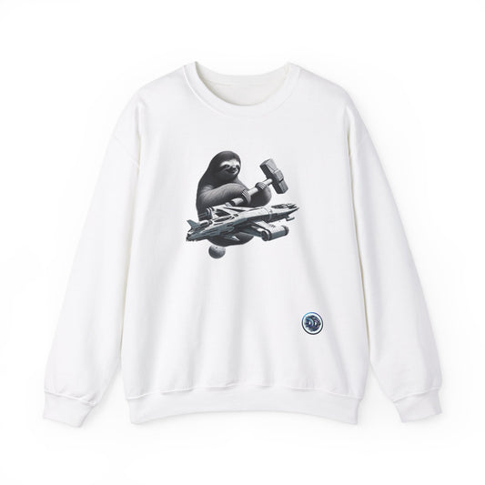 Sloth Space Hammer Crewneck