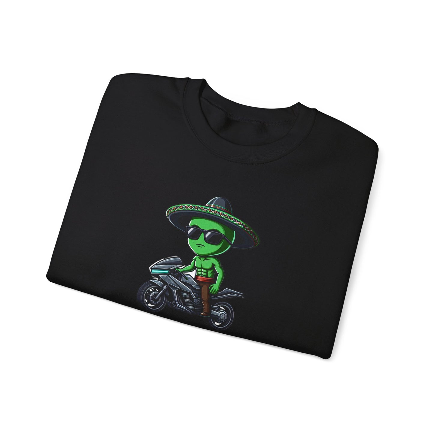 Cool Alien Biker Crewneck