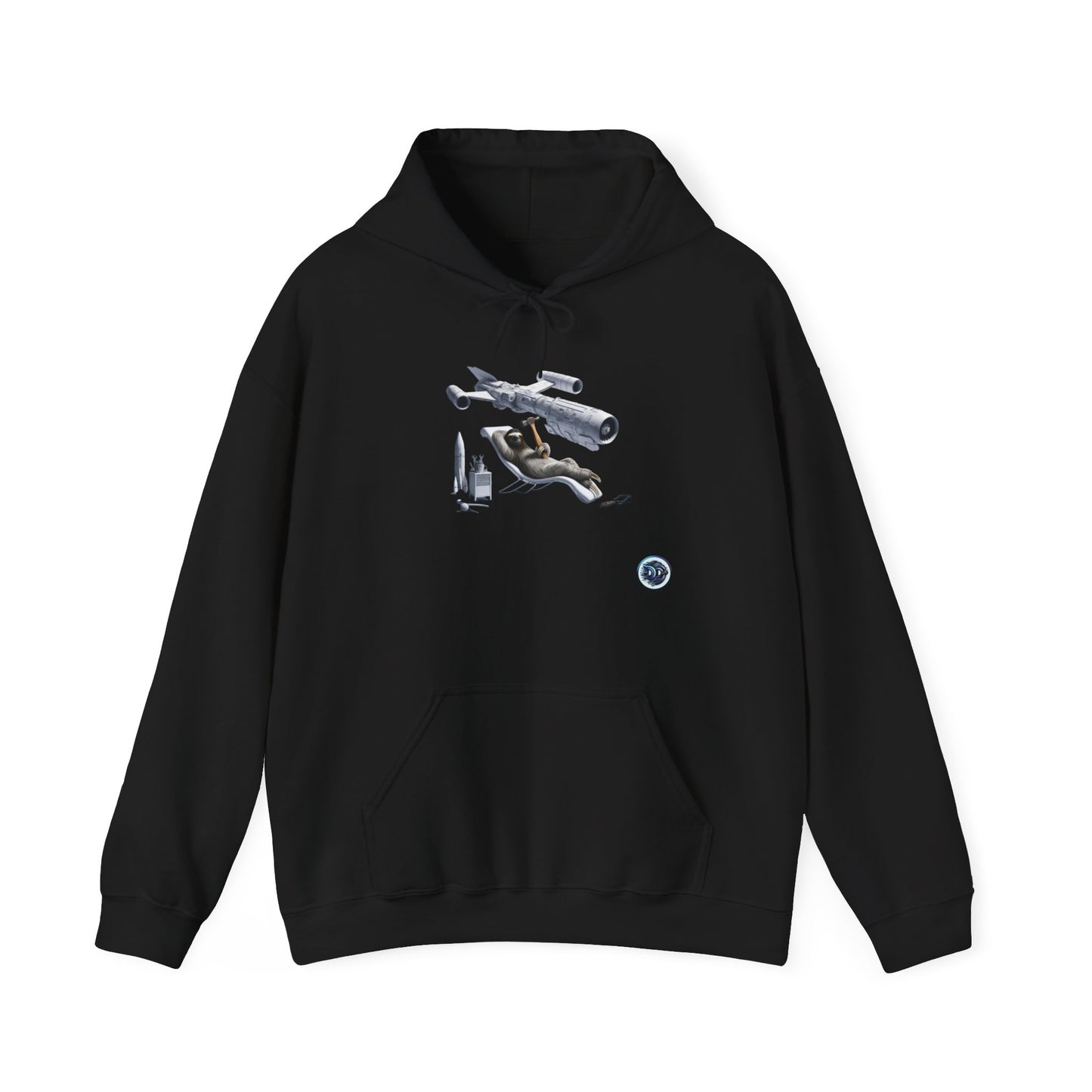 Relaxed Astronaut Sloth Hoodie