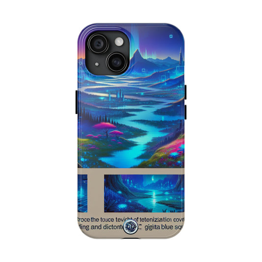 Futuristic Landscape Neon Phone Case