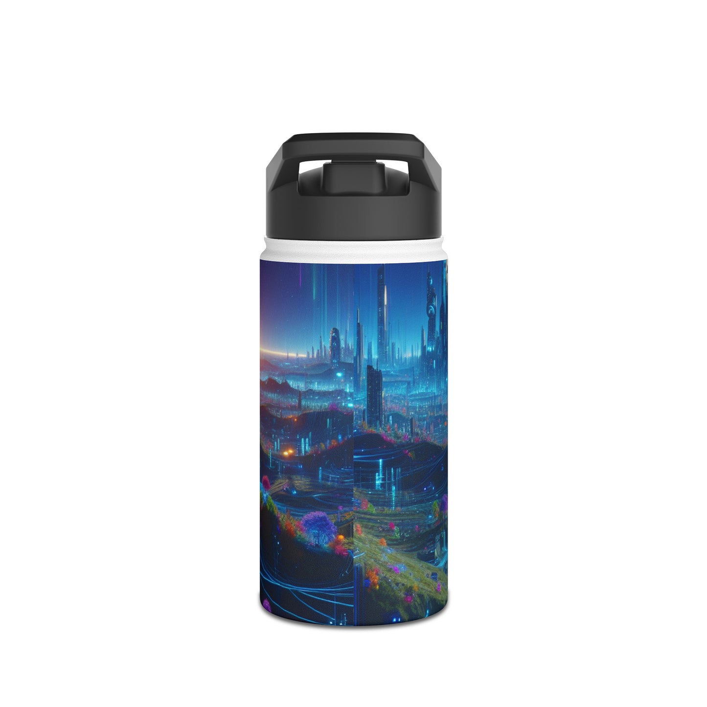 Futuristic Cityscape Bottle