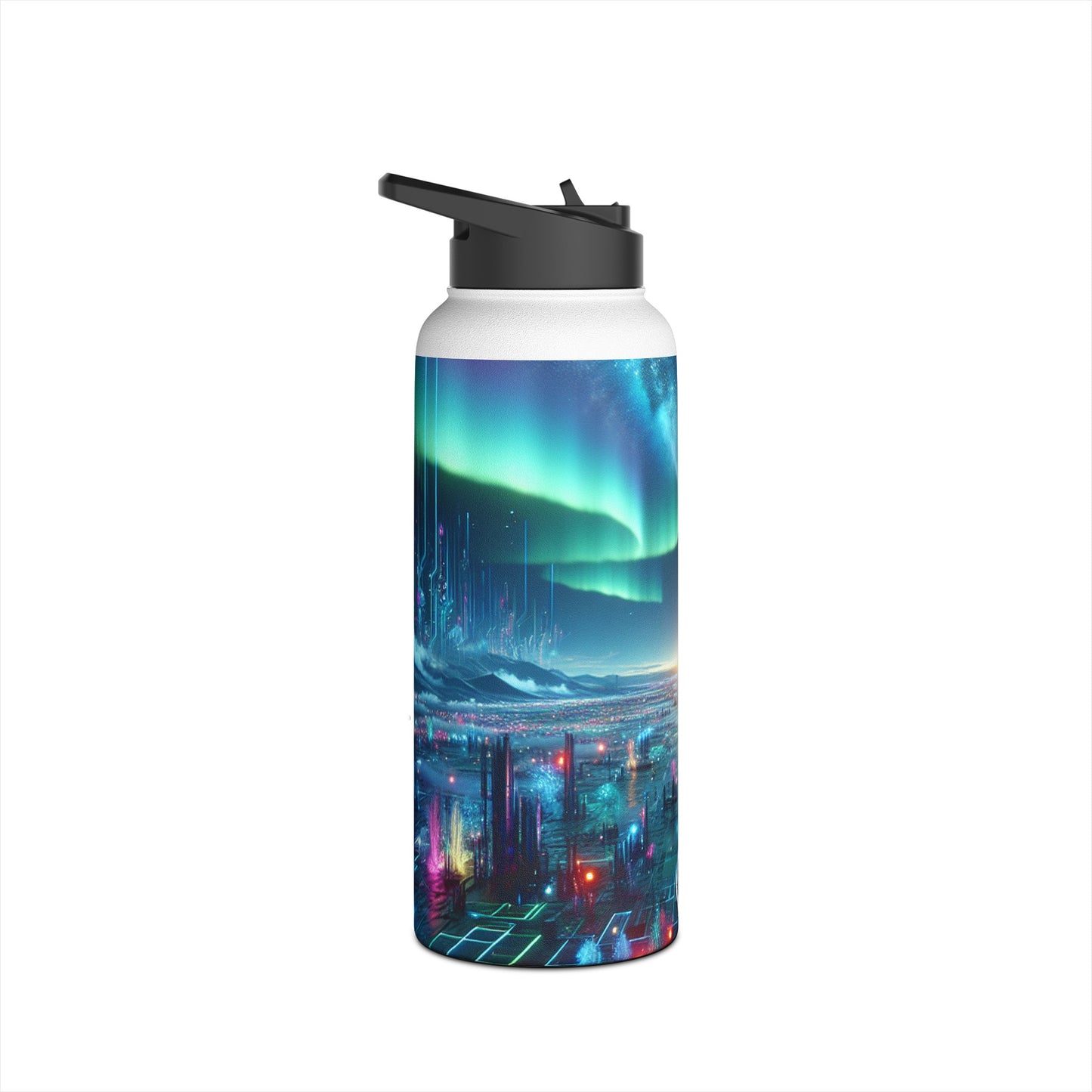 Futuristic Cityscape Bottle