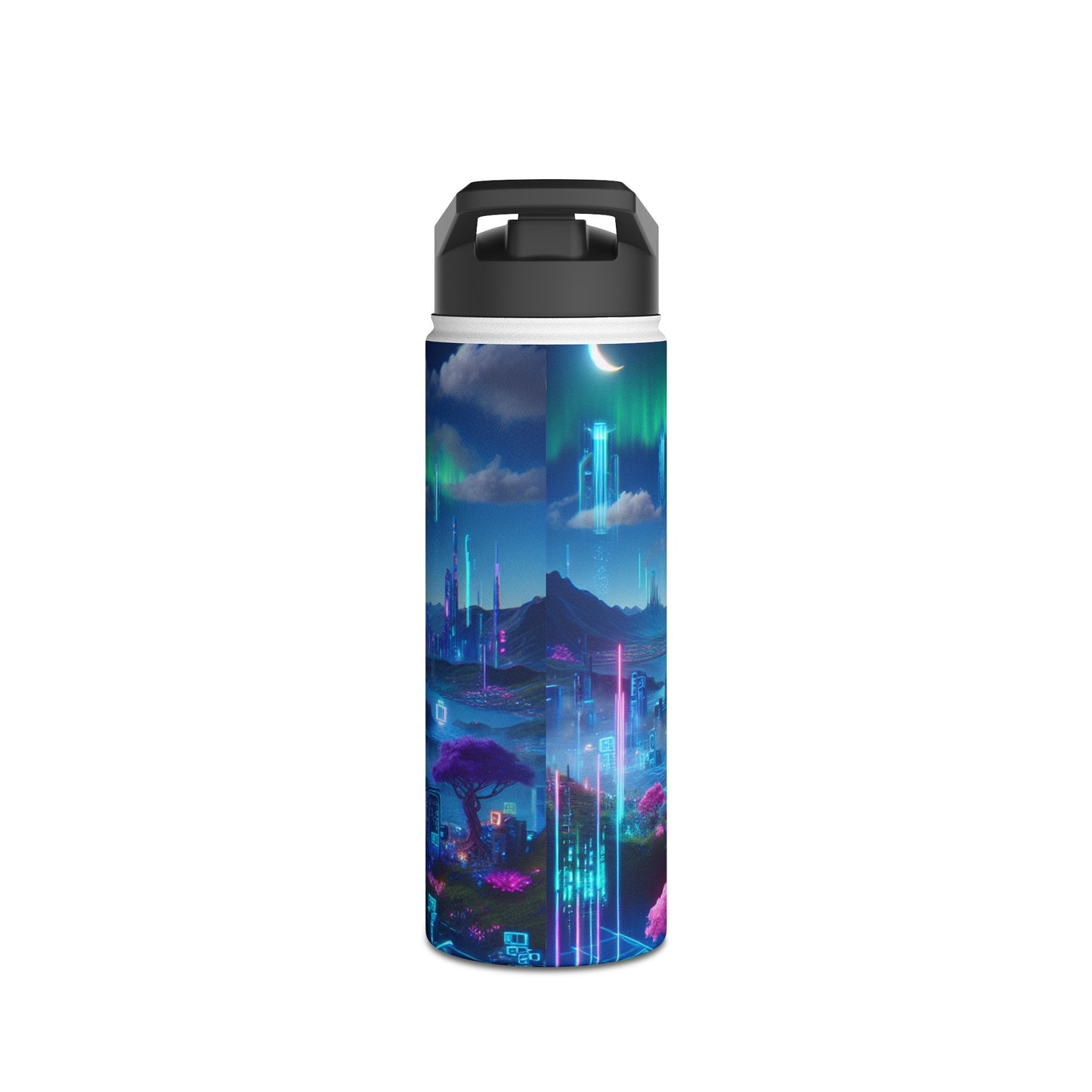 Futuristic Cityscape Bottle
