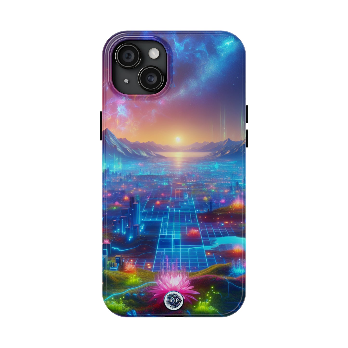 Neon Sci-Fi Landscape Phone Case