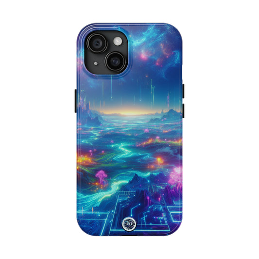 Cosmic Neon Landscape Phone Case