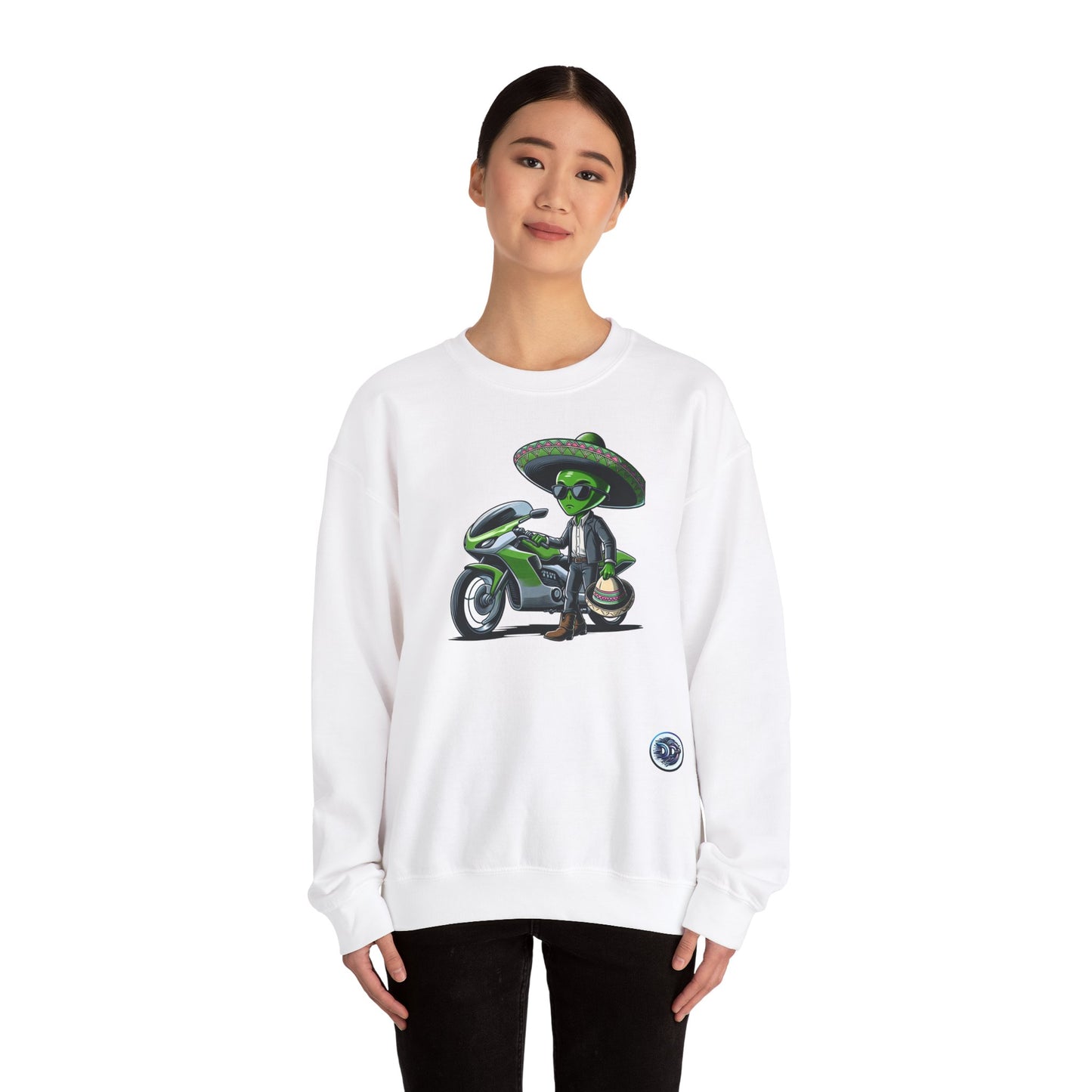 Alien Biker Sombrero Crewneck