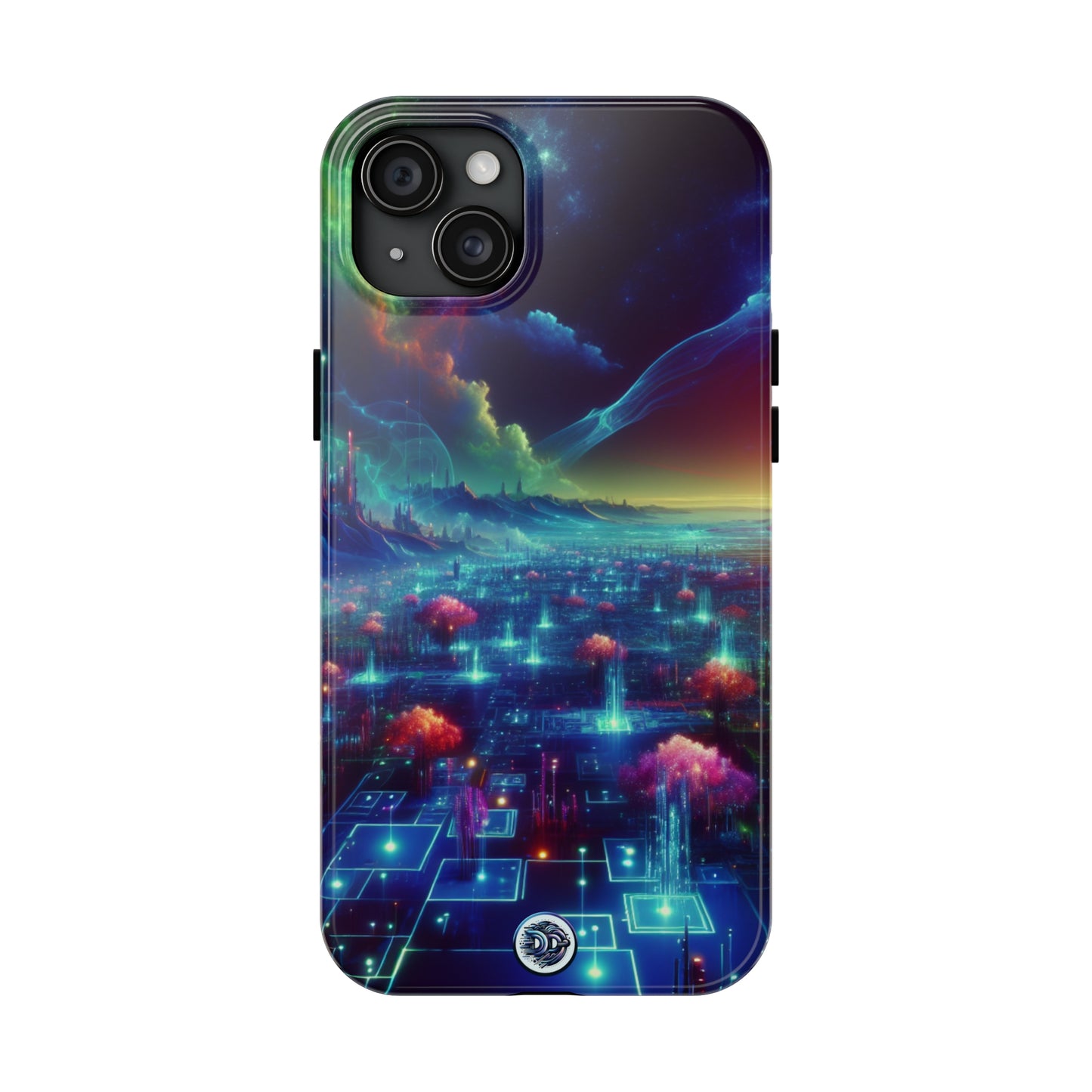 Cosmic Neon Cityscape Phone Case