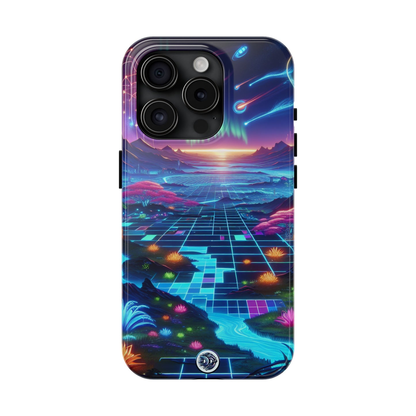 Vibrant Neon Landscape Phone Case