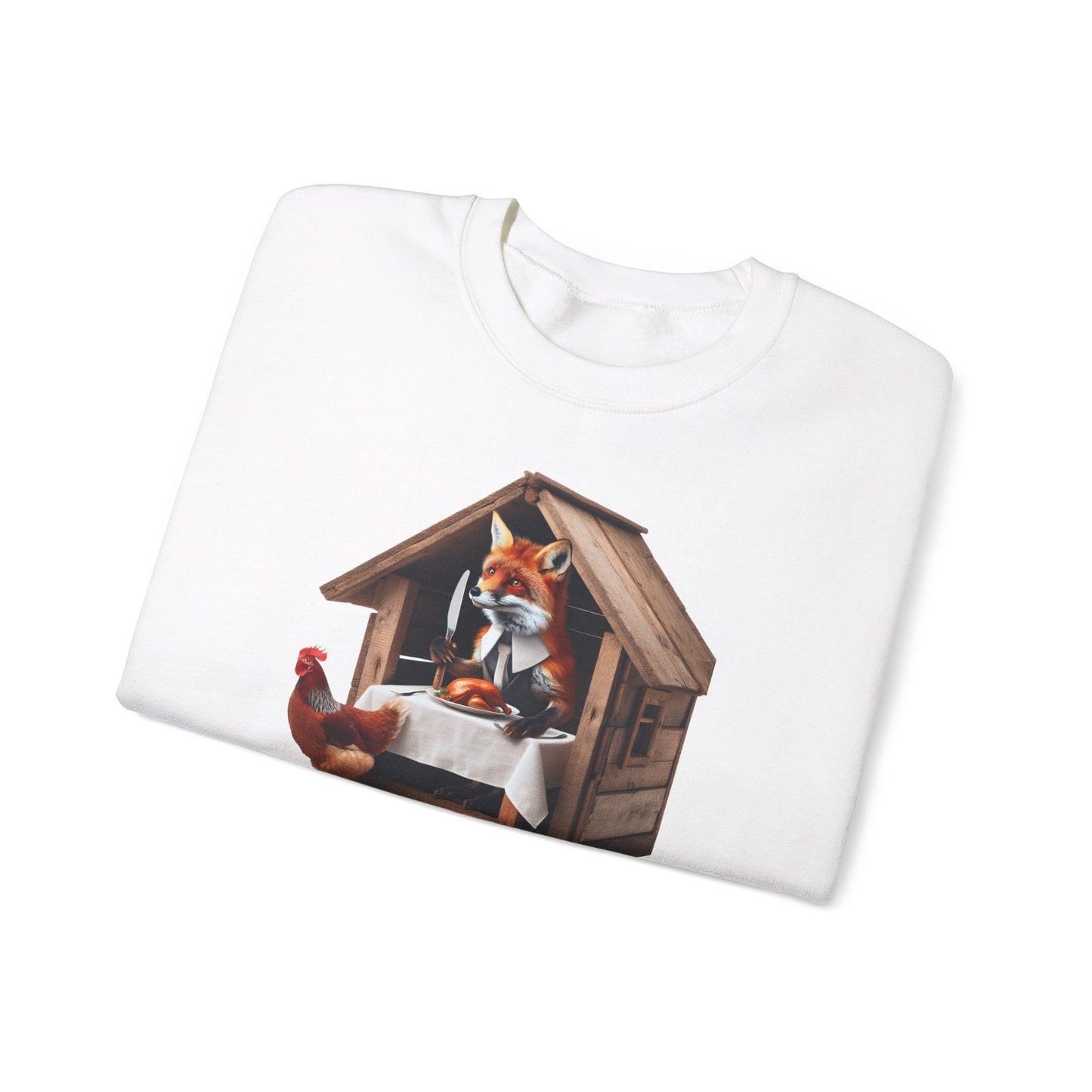 Fox Dinner Humor Crewneck