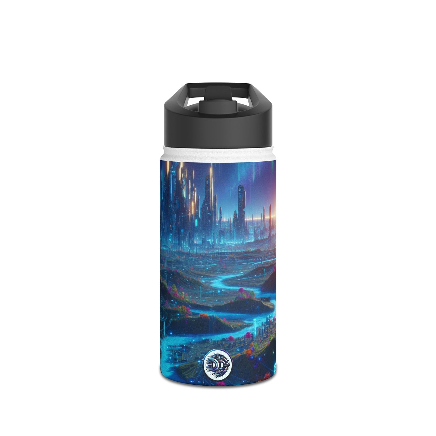 Futuristic Cityscape Bottle