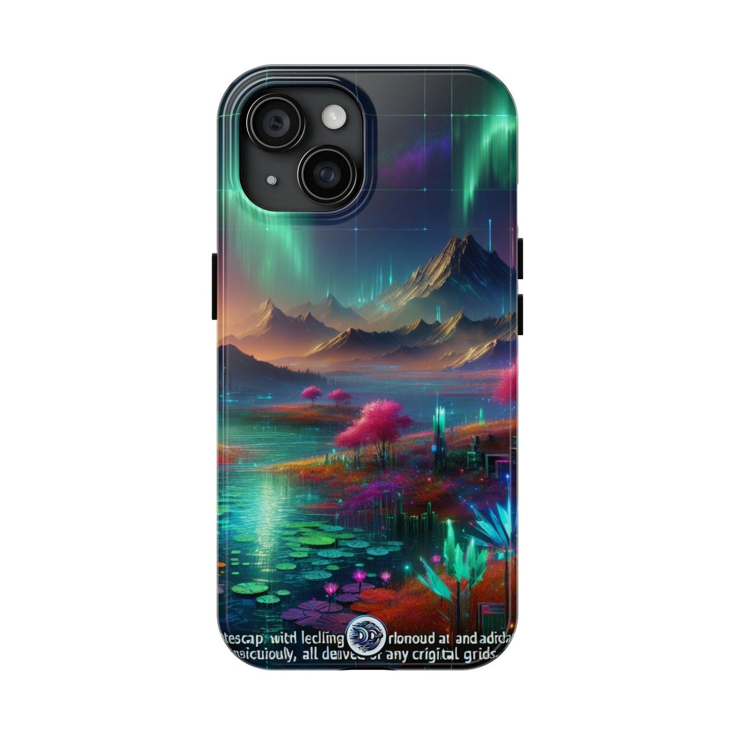Cyber Aurora Mountain Phone Case