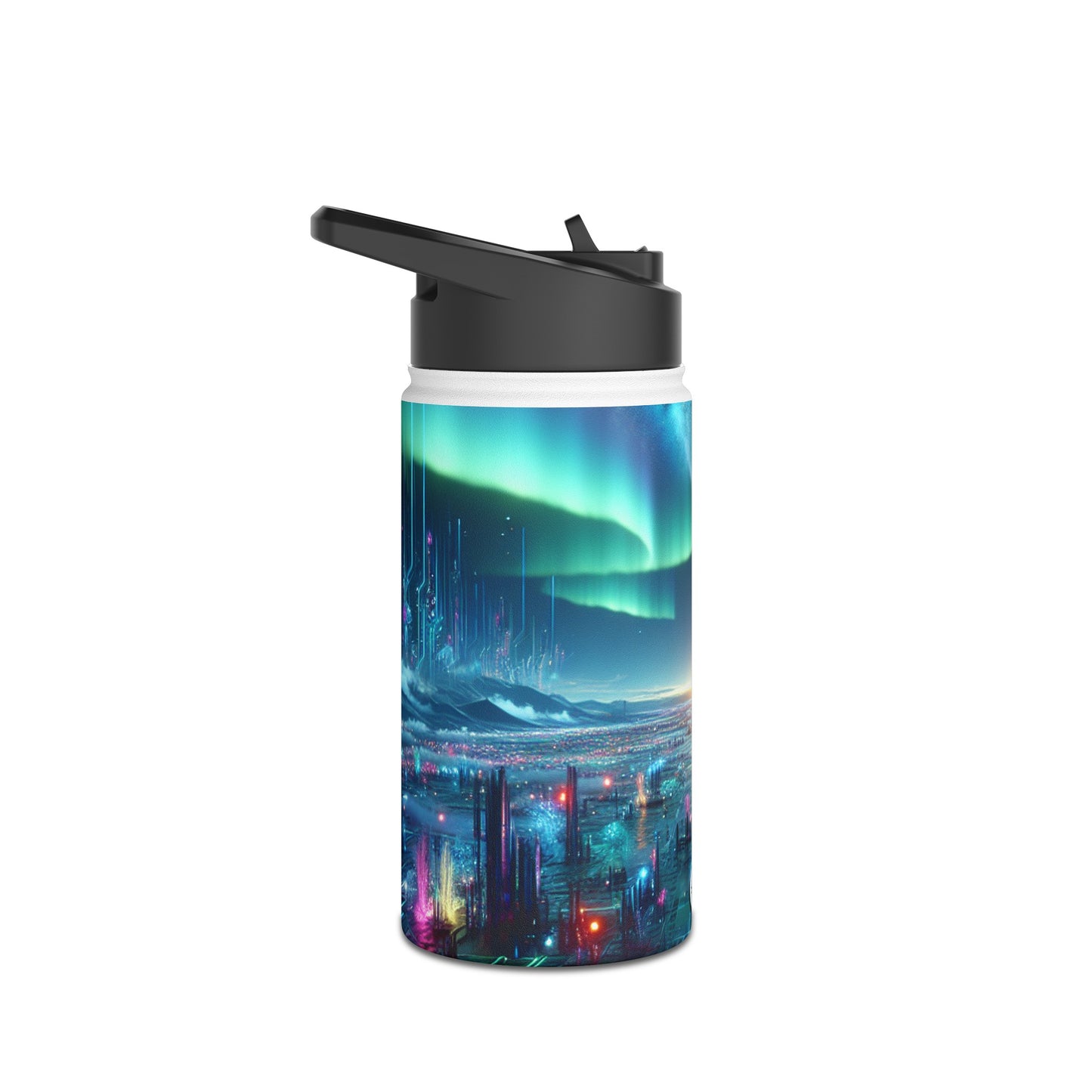 Futuristic Cityscape Bottle