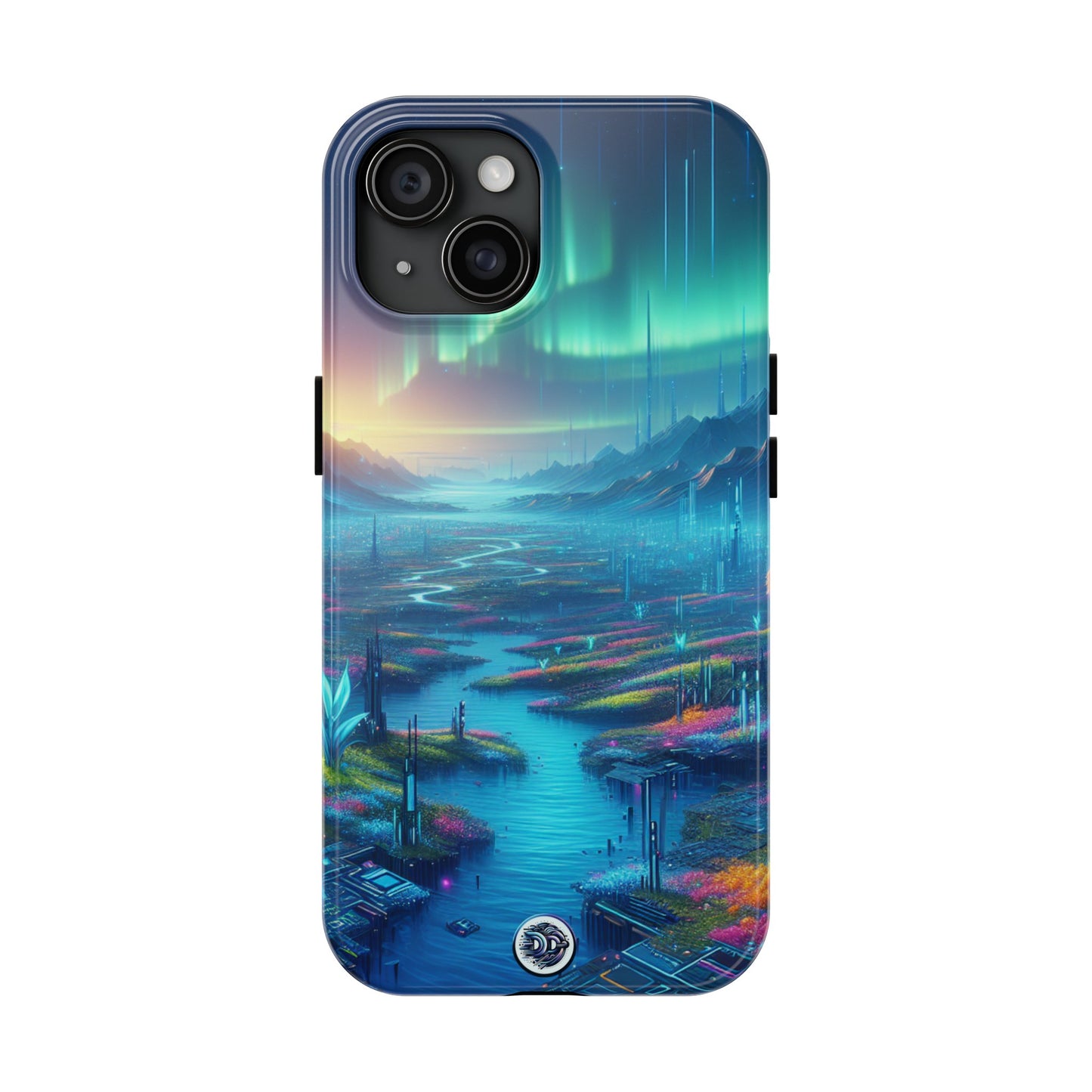 Futuristic City Aurora Phone Case