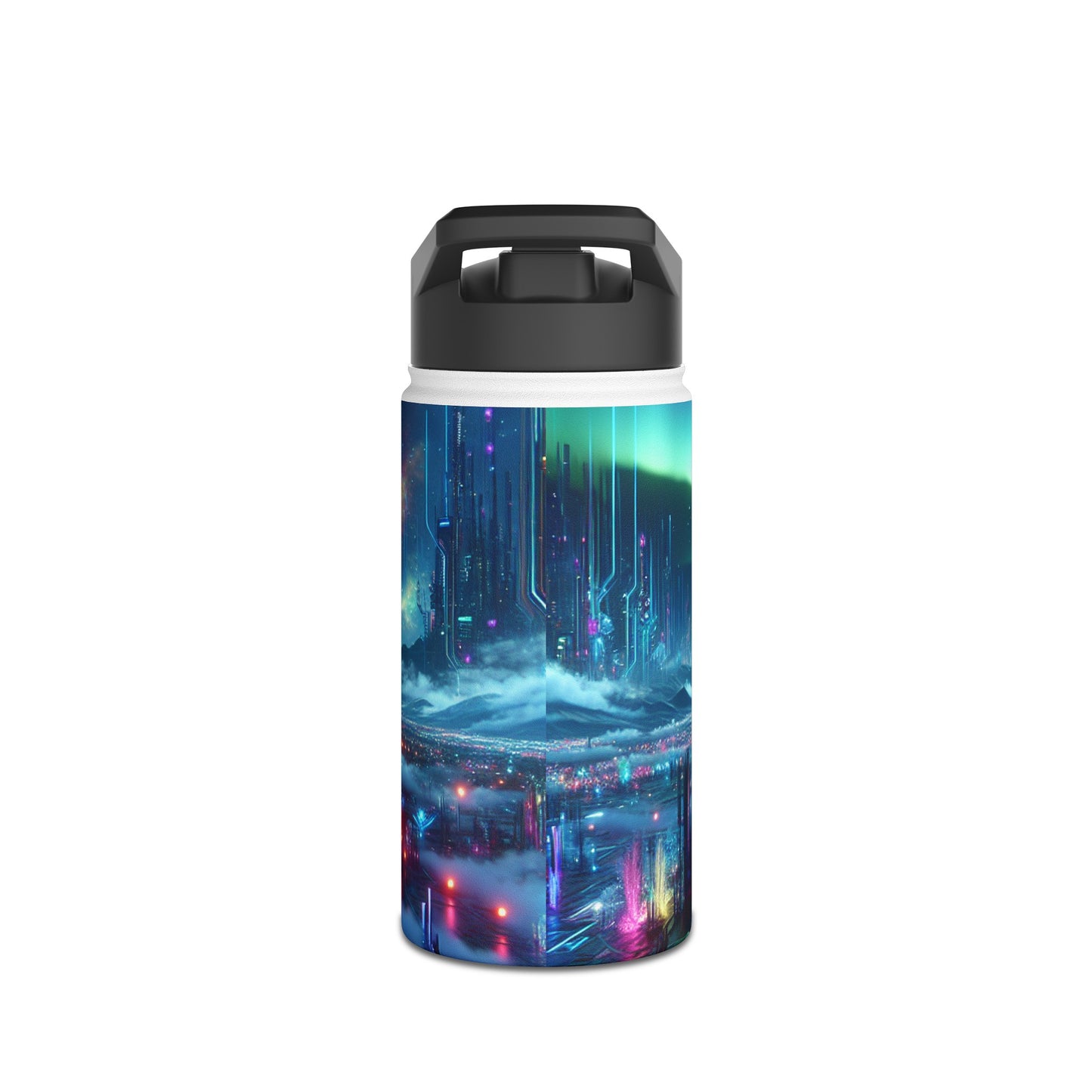 Futuristic Cityscape Bottle