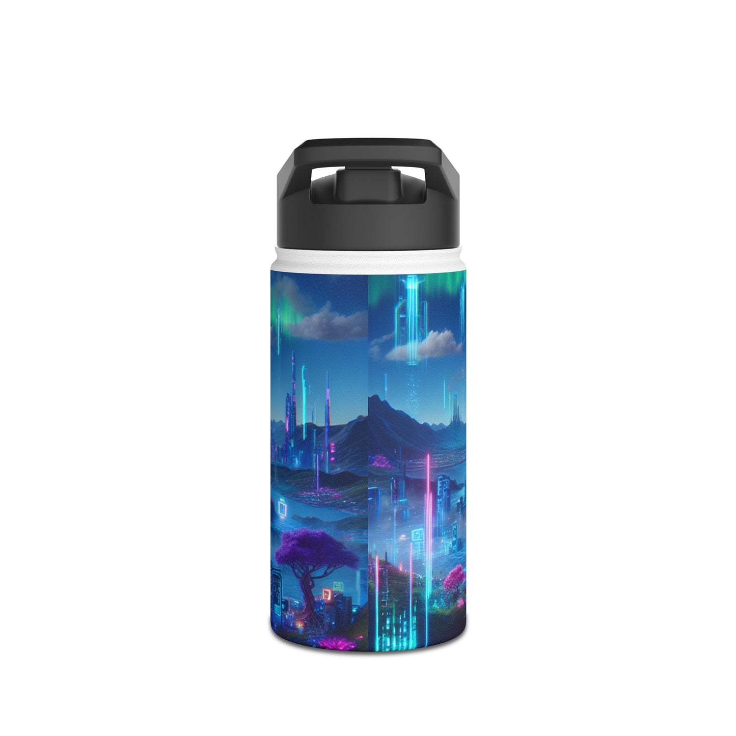 Futuristic Cityscape Bottle