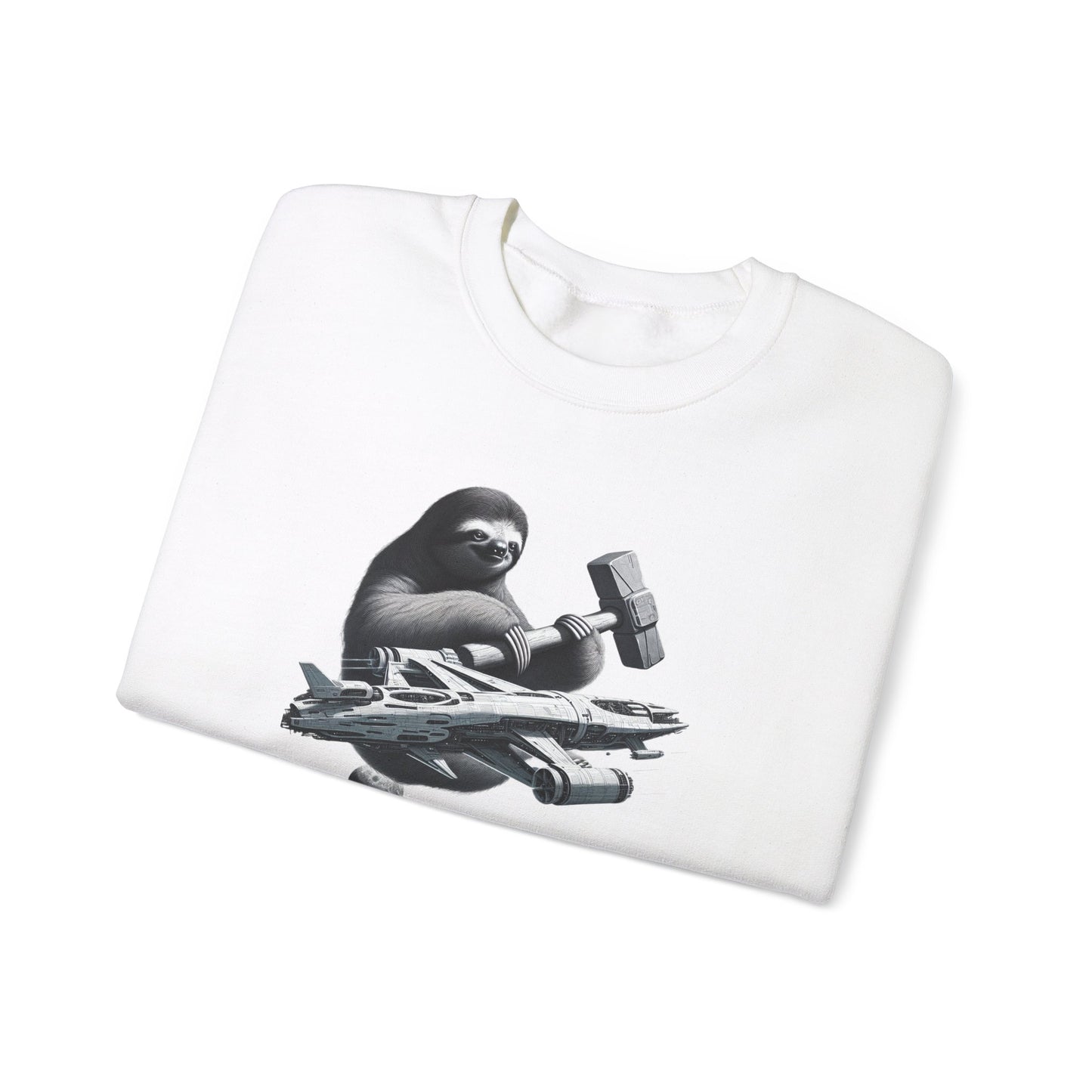 Sloth Space Hammer Crewneck