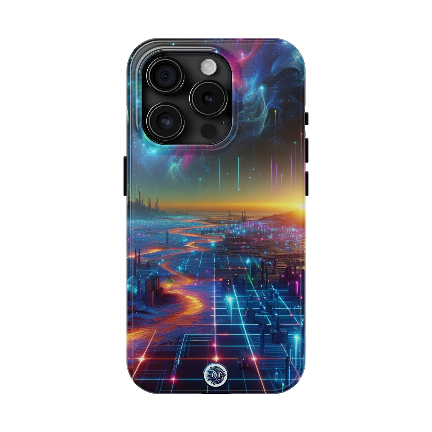 Cosmic Neon Cityscape Phone Case