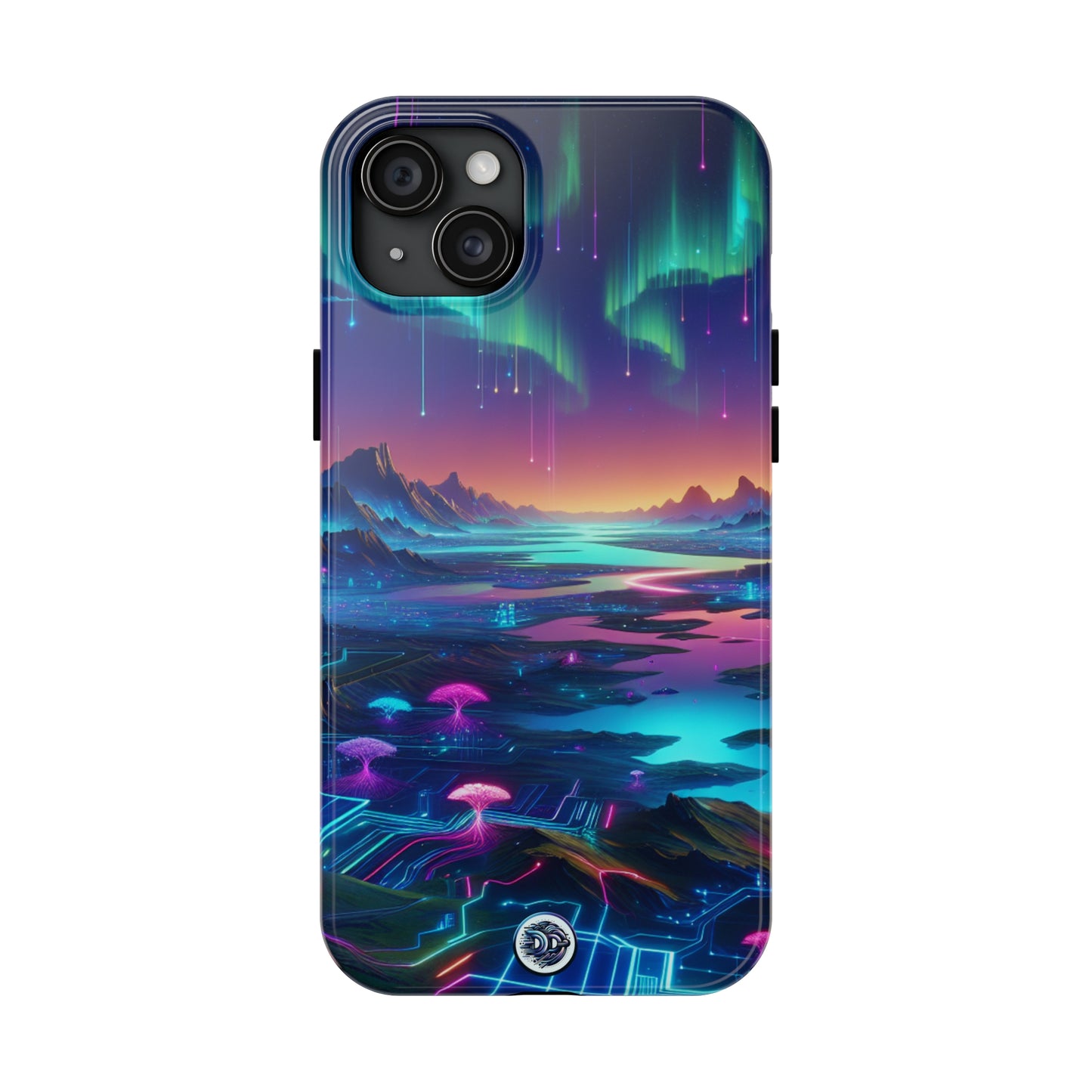 Neon Aurora Landscape Phone Case