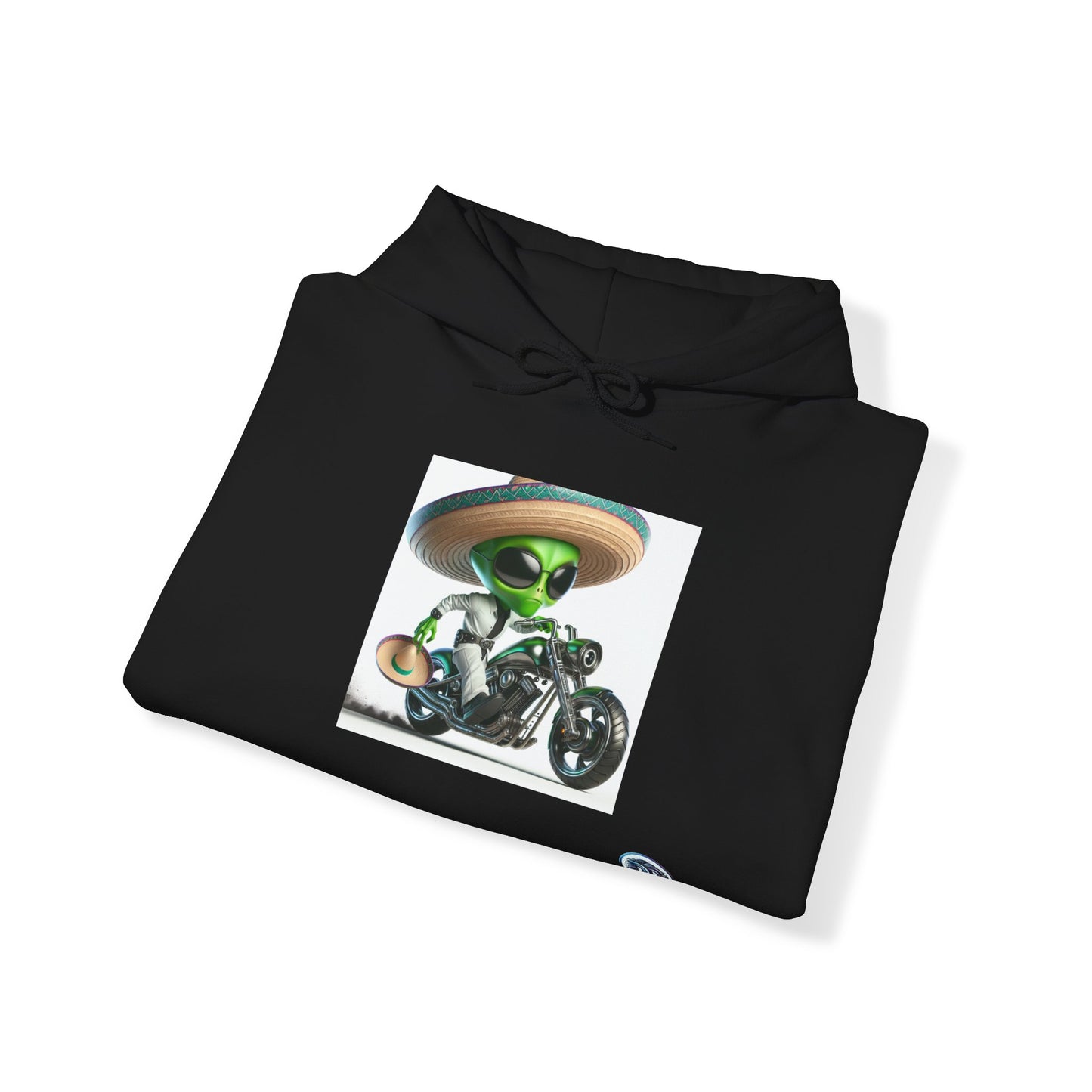 Alien Biker Sombrero Hoodie