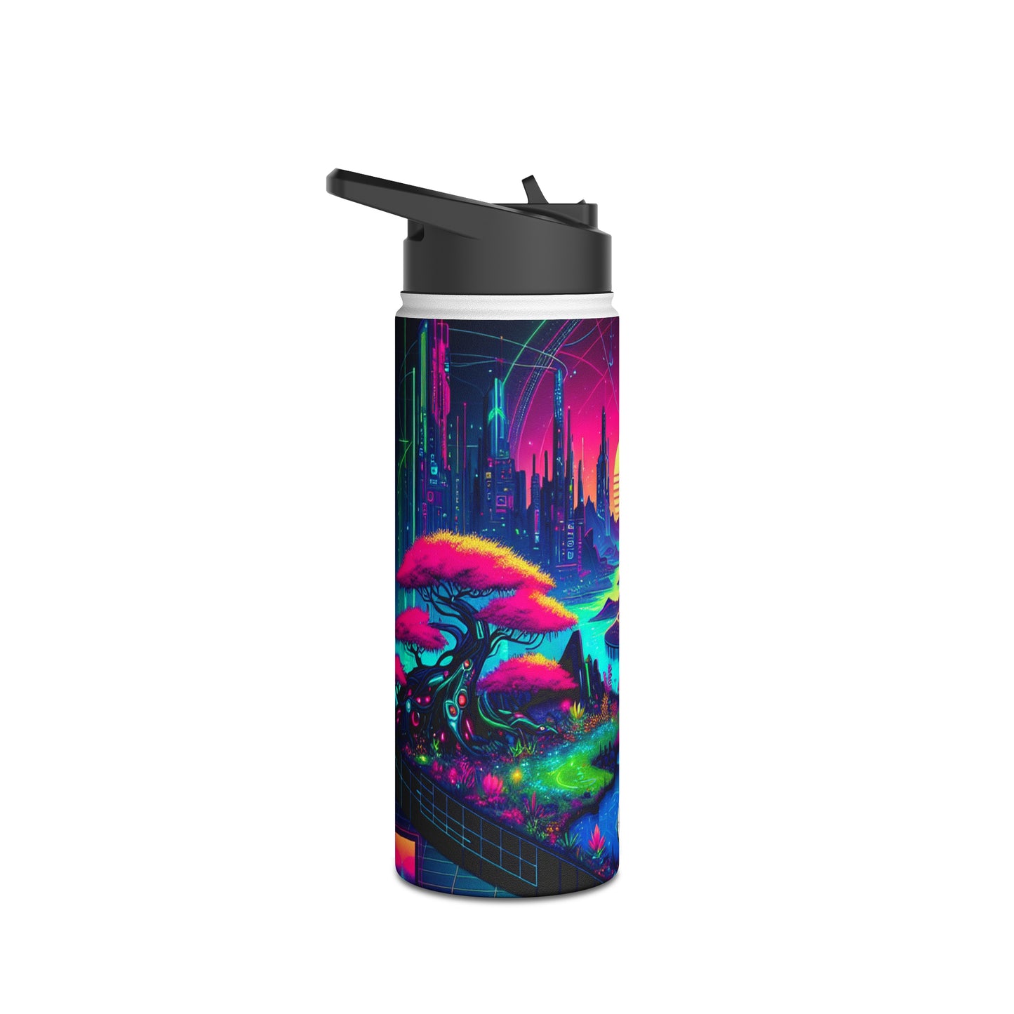 Neon Cybercity Bottle