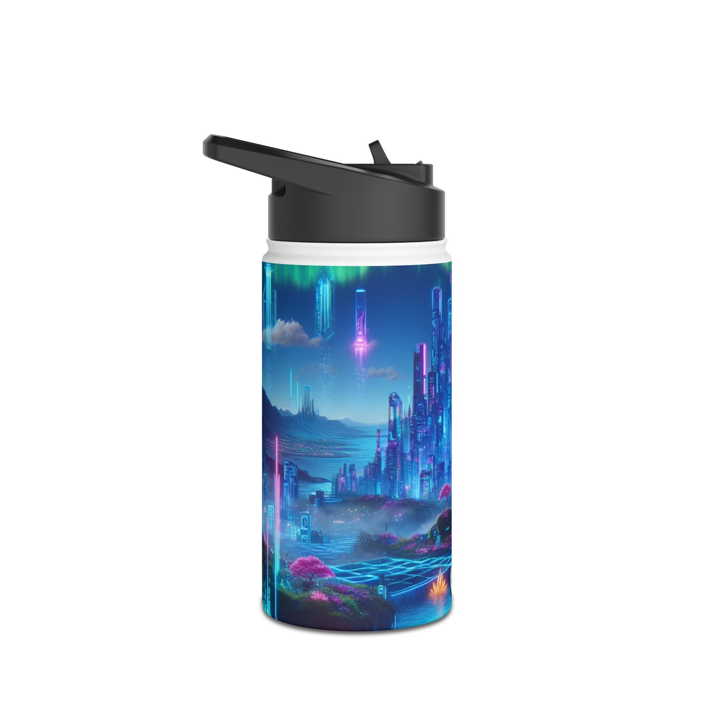 Futuristic Cityscape Bottle