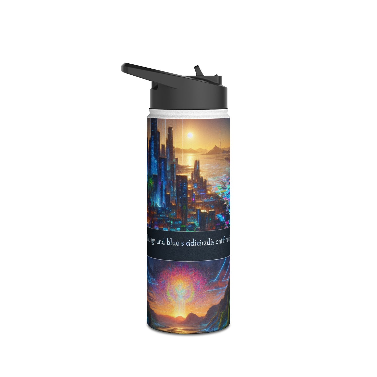 Futuristic Cityscape Bottle