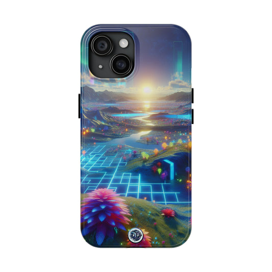 Neon Landscape Art Phone Case