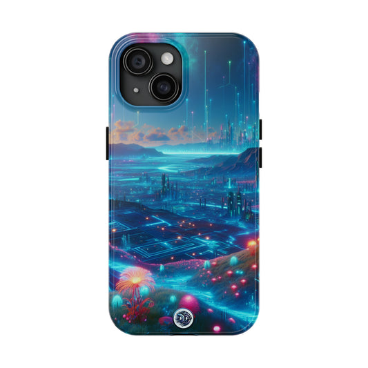 Futuristic Cityscape Glow Phone Case