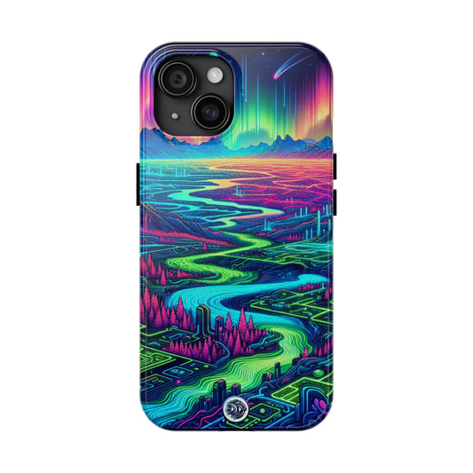 Vibrant Neon Landscape Phone Case