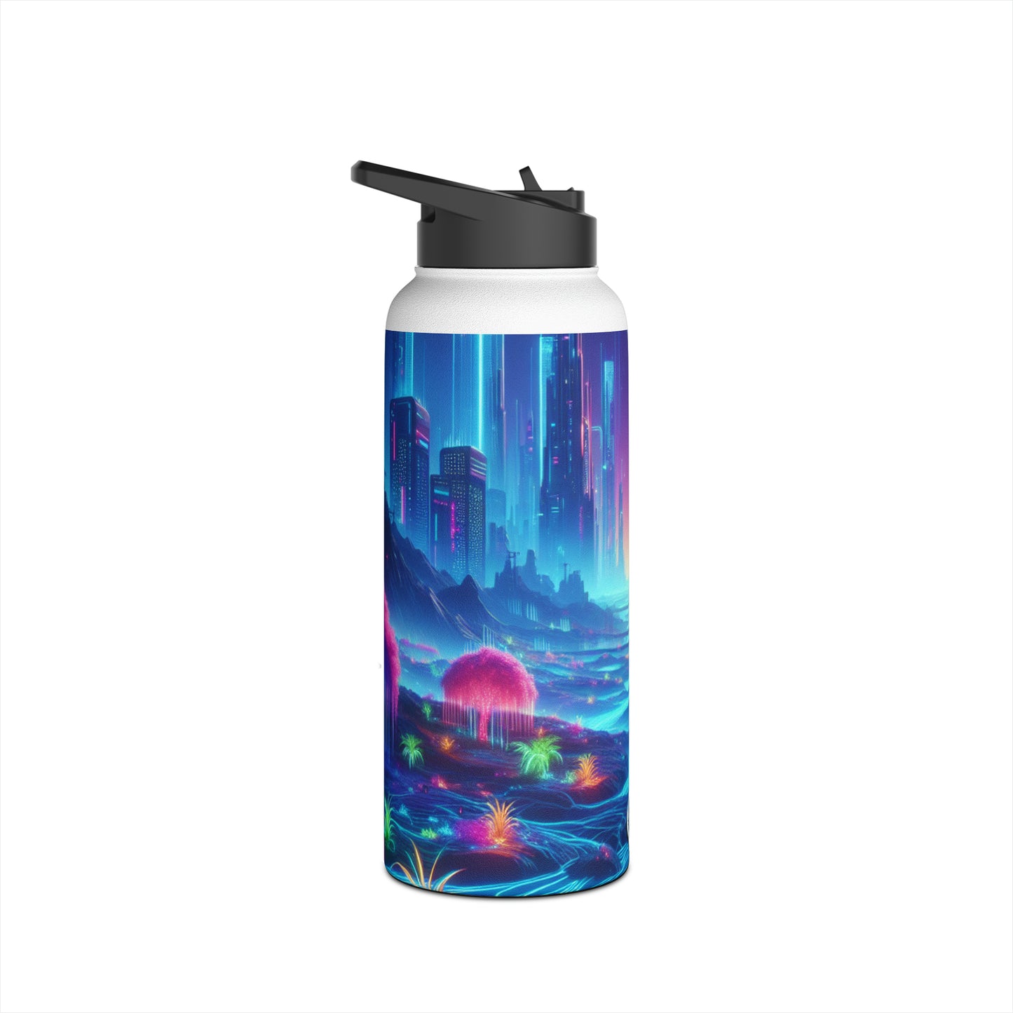 Futuristic Cityscape Bottle